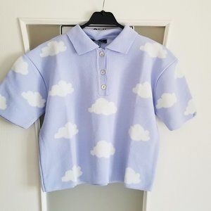 ☁️Cloud Heaven Knitwear Collared Top